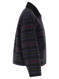 Fay Women Checked Wool-Blend Jacket With Hook Fastenings