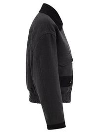 Fay Women Cropped Cotton-Blend Jacket With Fay Hooks