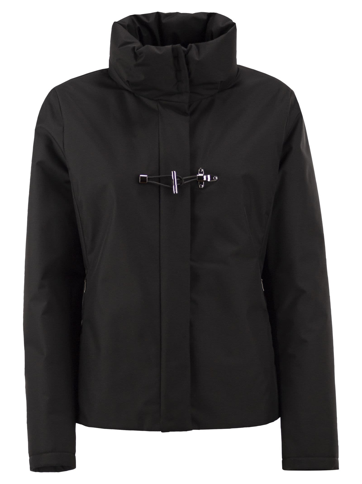 Fay Women Padded Jacket With High Collar And Fay Hook Fastening