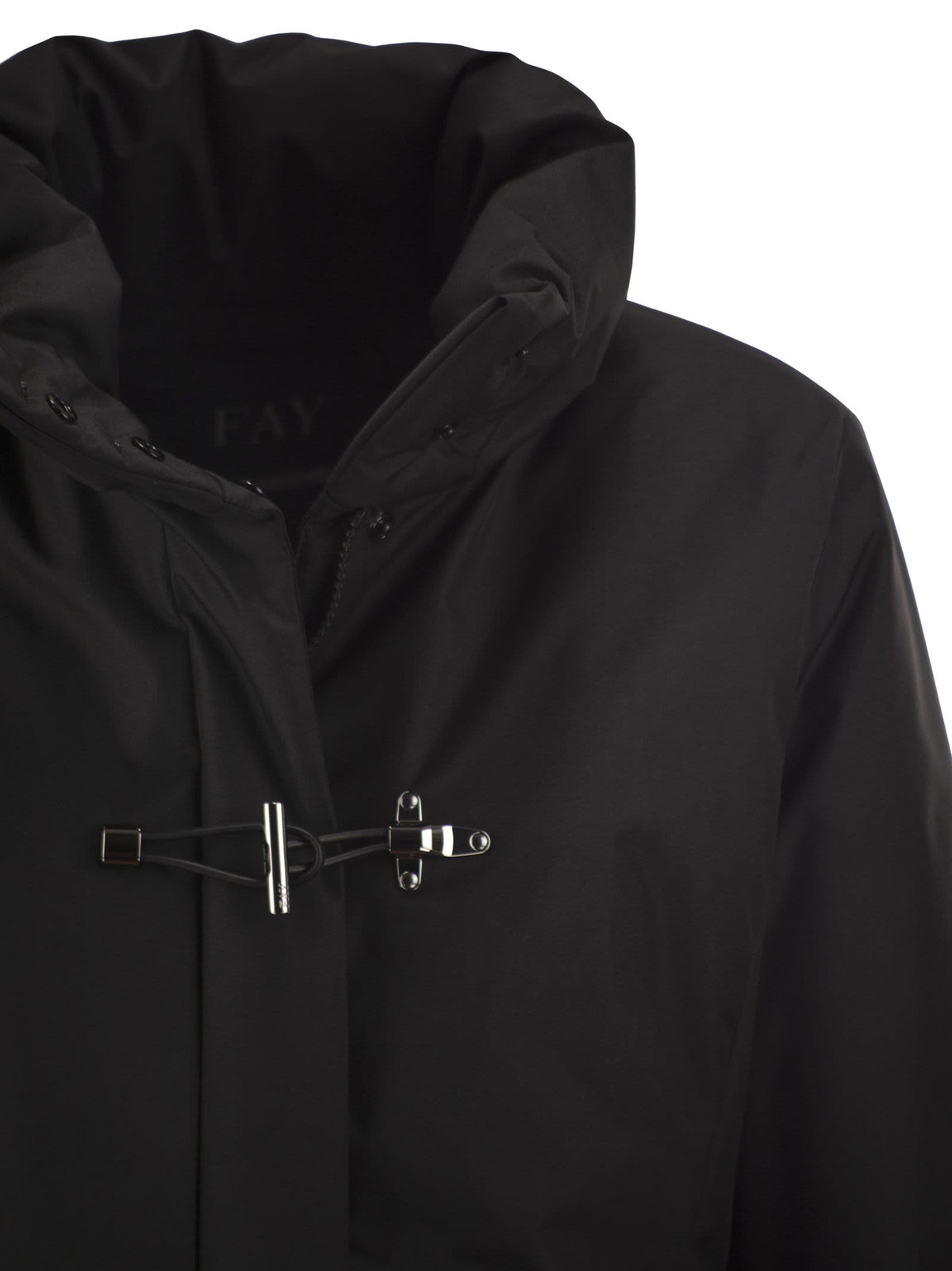 Fay Women Padded Jacket With High Collar And Fay Hook Fastening