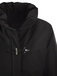 Fay Women Padded Jacket With High Collar And Fay Hook Fastening