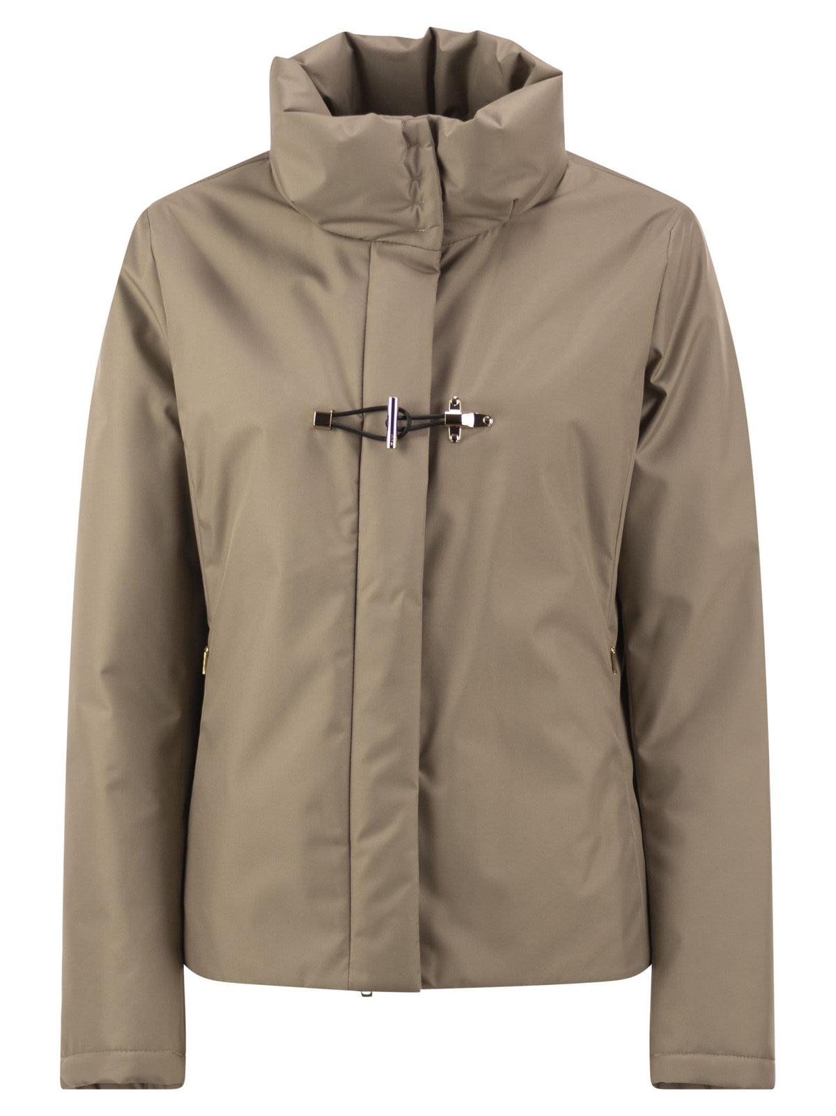 Fay Women Padded Jacket With High Collar And Fay Hook Fastening