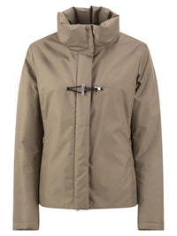 Fay Women Padded Jacket With High Collar And Fay Hook Fastening