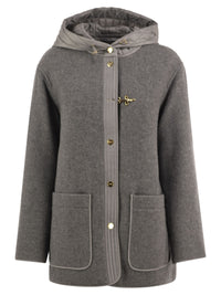 FAY Fay Women Wool-Blend Coat With Padded Hood