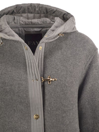 FAY Fay Women Wool-Blend Coat With Padded Hood