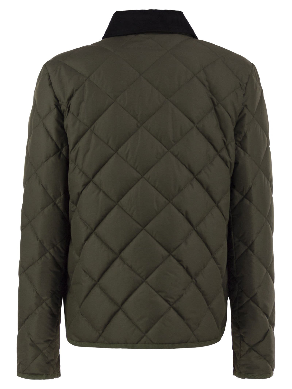 Fay Women Quilted Jacket With Corduroy Collar And Fay Hook