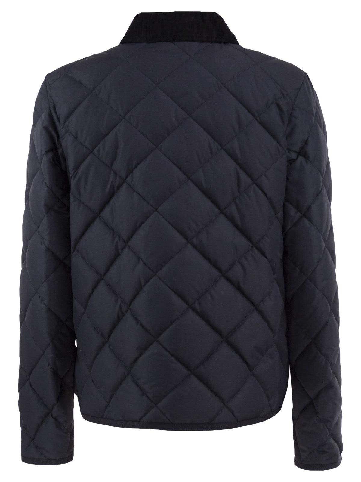 FAY Fay Women Quilted Jacket With Corduroy Collar And Fay Hook