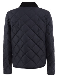 FAY Fay Women Quilted Jacket With Corduroy Collar And Fay Hook