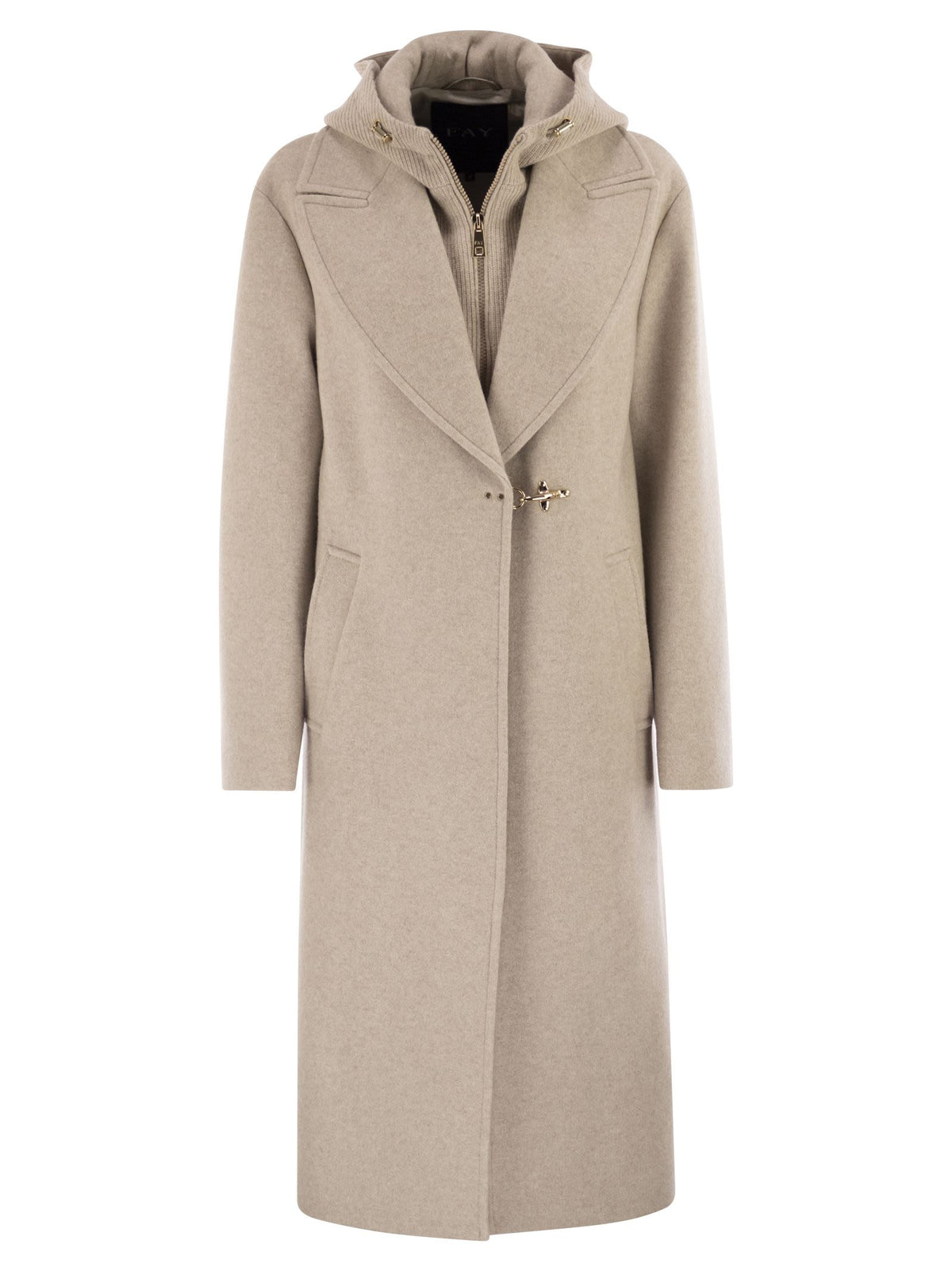 Fay Women Double Front Wool Jersey Coat