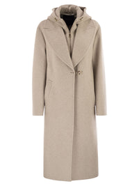 Fay Women Double Front Wool Jersey Coat