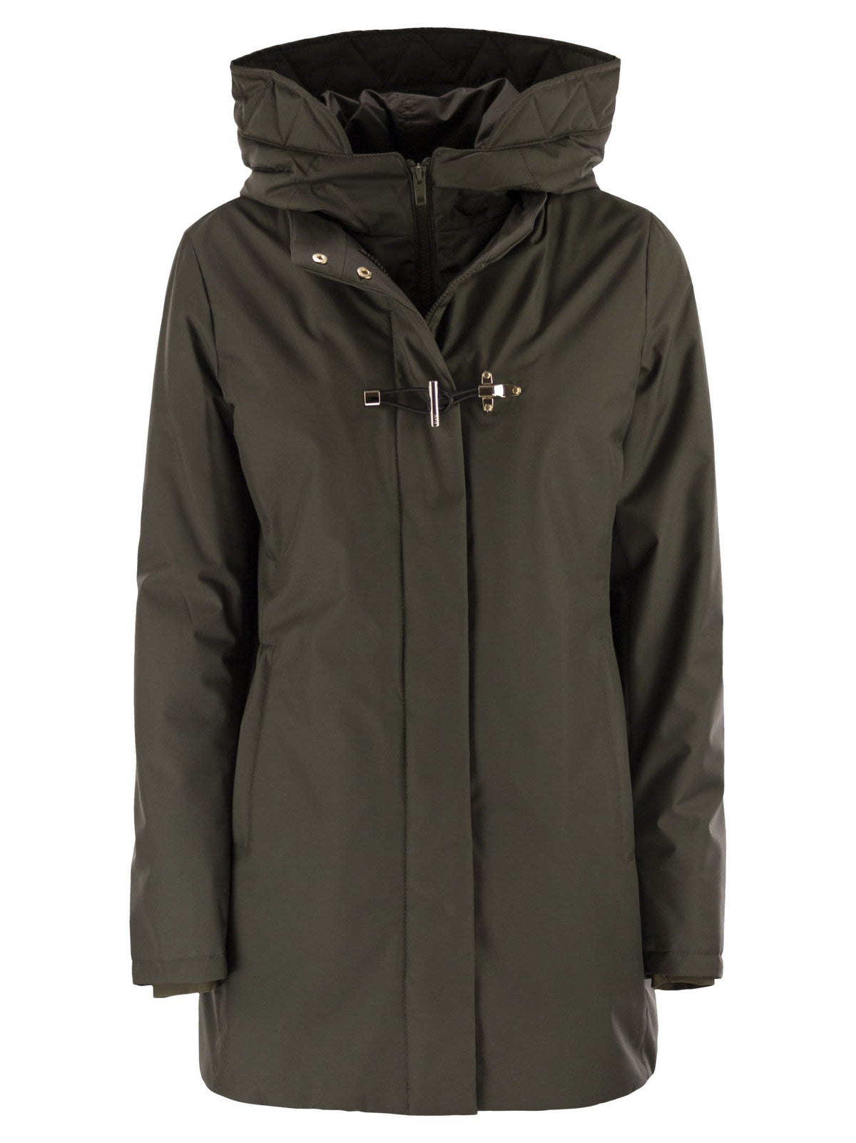 Fay Women Technical Gabardine Toggle Coat