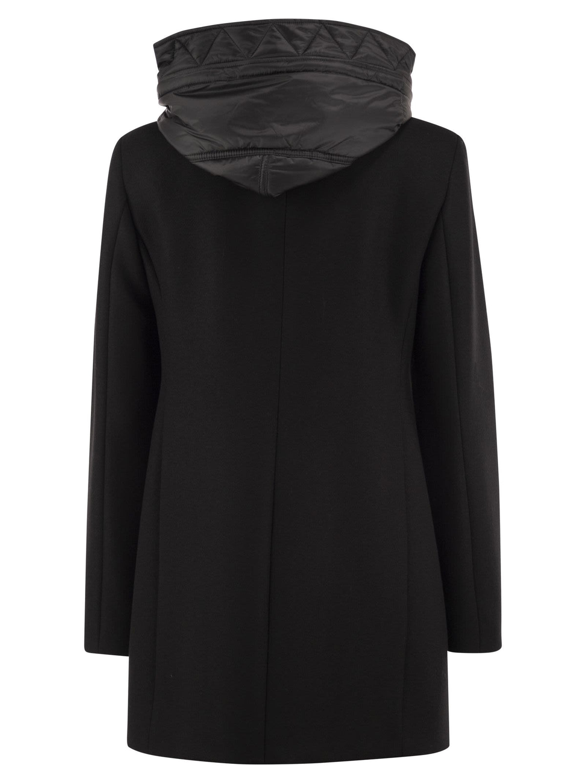 Fay Women Virgin Wool And Cashmere Blend Coat With Padded Hood
