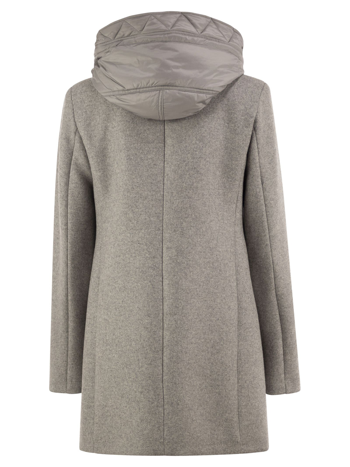 FAY Fay Women Wool-Blend Coat With Padded Bib And Hood
