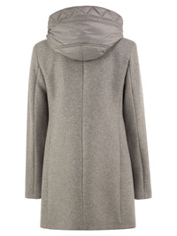 FAY Fay Women Wool-Blend Coat With Padded Bib And Hood