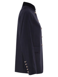 Fay Women Viscose And Wool Blend Jacket With Contrasting Collar