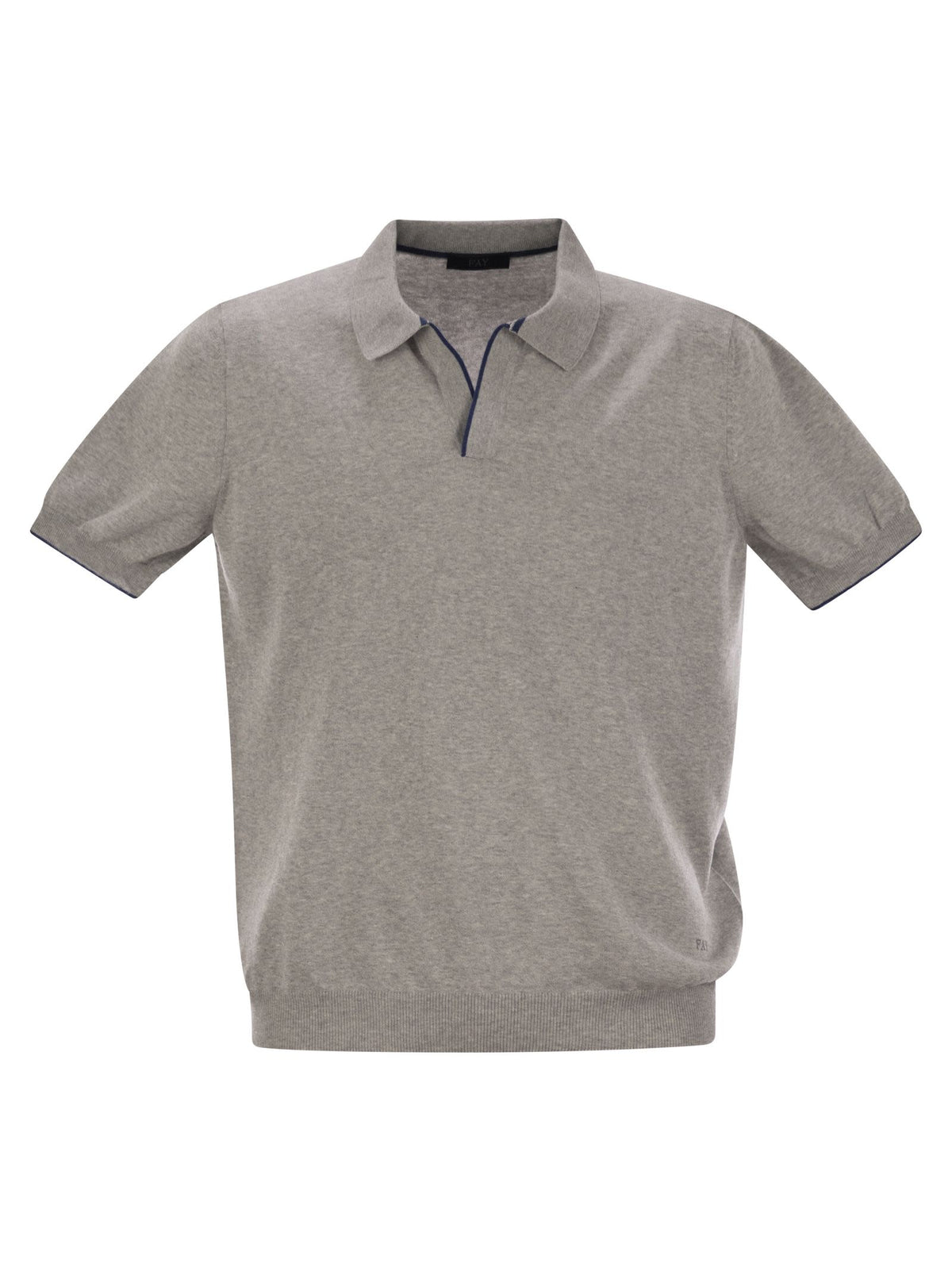 Fay Men Cotton Buttonless Polo Shirt