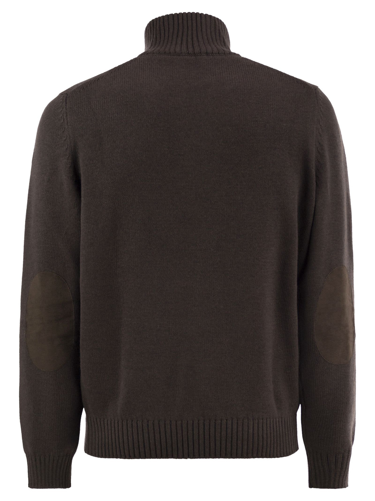 Fay Men Virgin Wool Jumper With High Neck And Hook Fastening