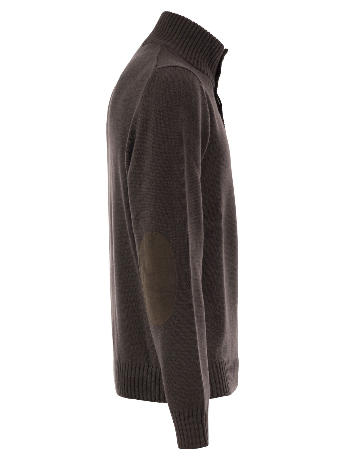 Fay Men Virgin Wool Jumper With High Neck And Hook Fastening