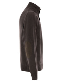Fay Men Virgin Wool Jumper With High Neck And Hook Fastening