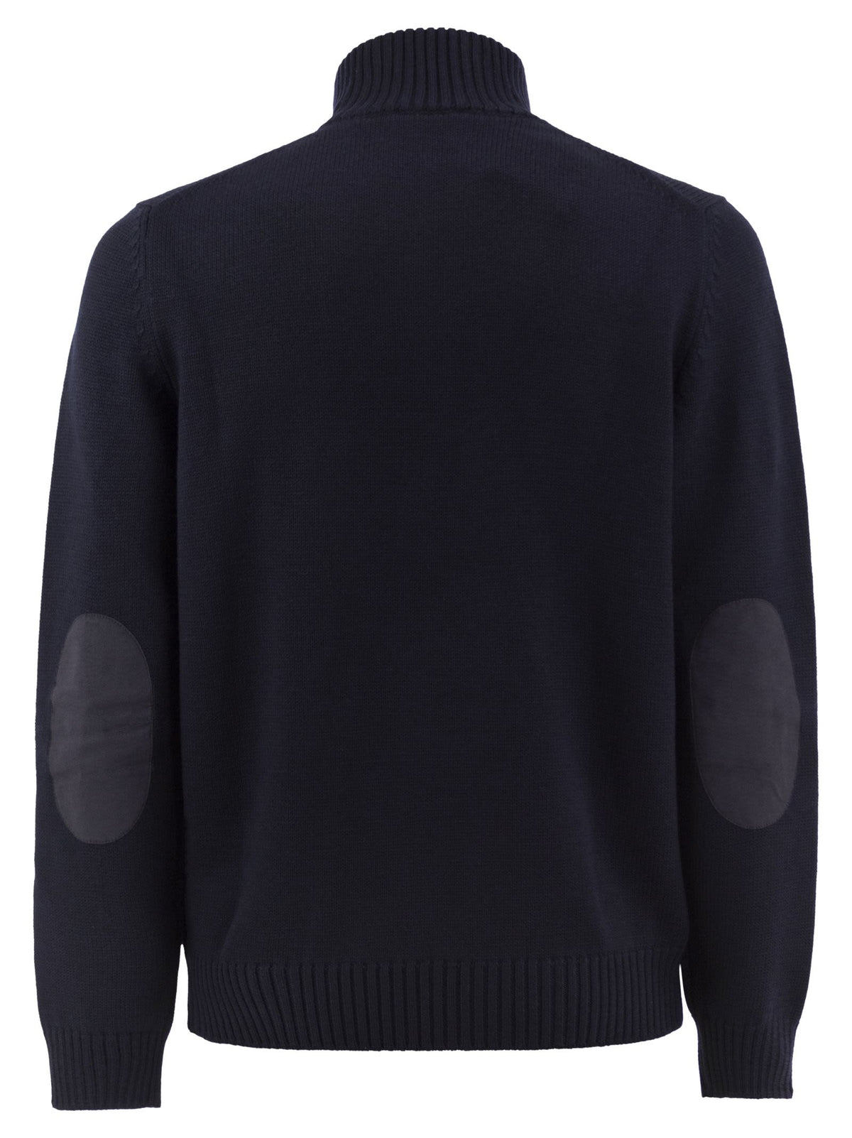 Fay Men Virgin Wool Jumper With High Neck And Hook Fastening