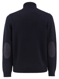 Fay Men Virgin Wool Jumper With High Neck And Hook Fastening
