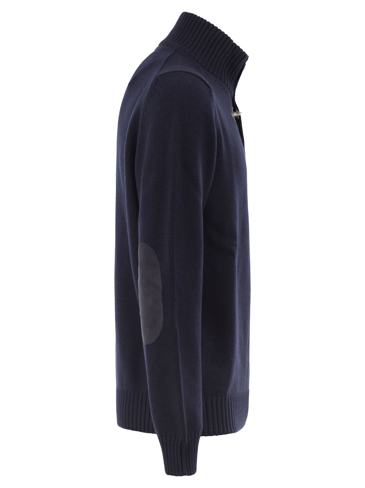 Fay Men Virgin Wool Jumper With High Neck And Hook Fastening