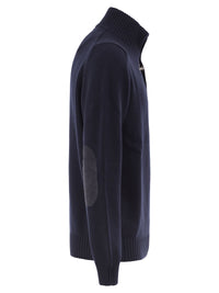 Fay Men Virgin Wool Jumper With High Neck And Hook Fastening