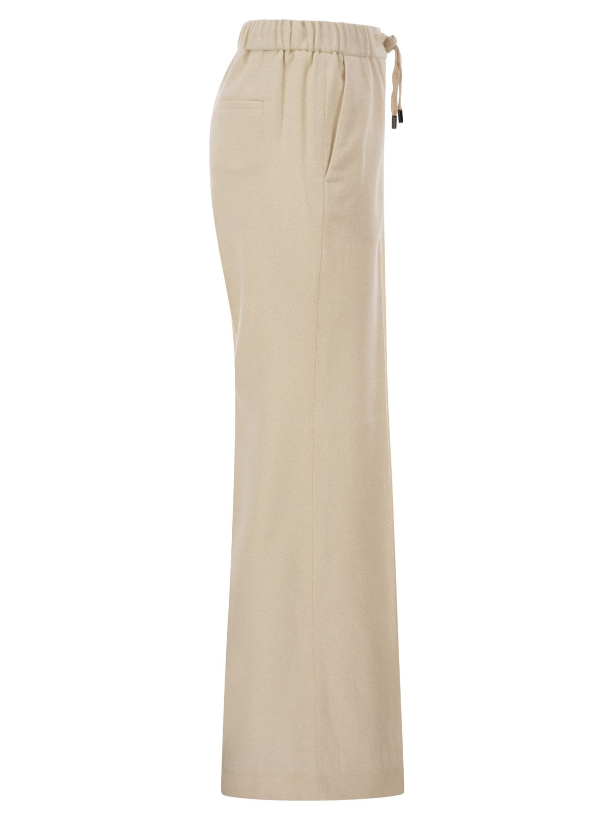 Peserico Women Tailored Virgin Wool, Cashmere And Metallic Fibre Jogger Trousers