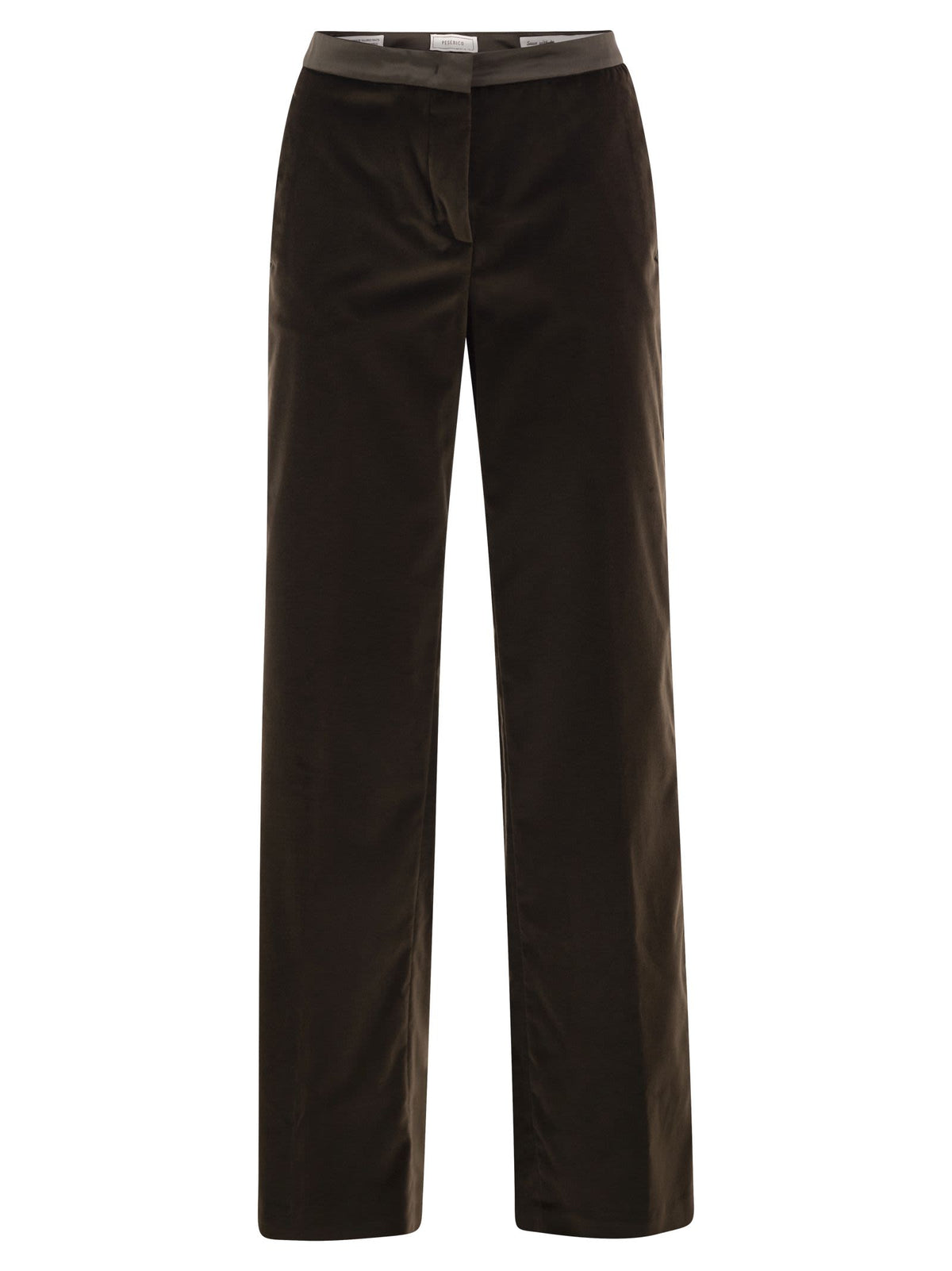 Peserico Women Straight-Leg Stretch Velvet Trousers