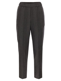 Peserico Women Stretch Virgin Wool Trousers