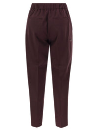 Peserico Women Virgin Wool Trousers With Elasticated Waistband