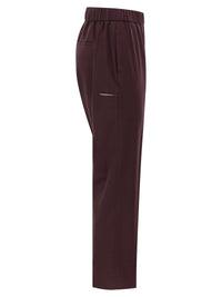 Peserico Women Virgin Wool Trousers With Elasticated Waistband