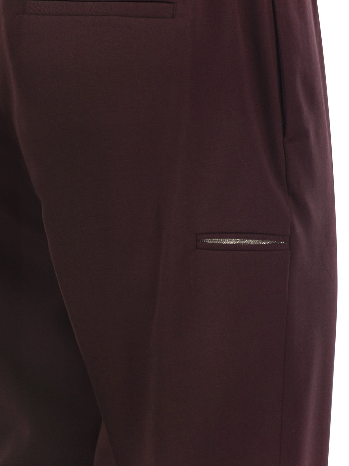 Peserico Women Virgin Wool Trousers With Elasticated Waistband
