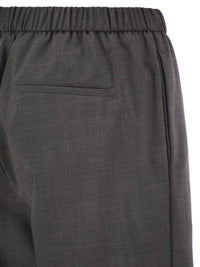 Peserico Women Stretch Wool Trousers With Elasticated Waistband