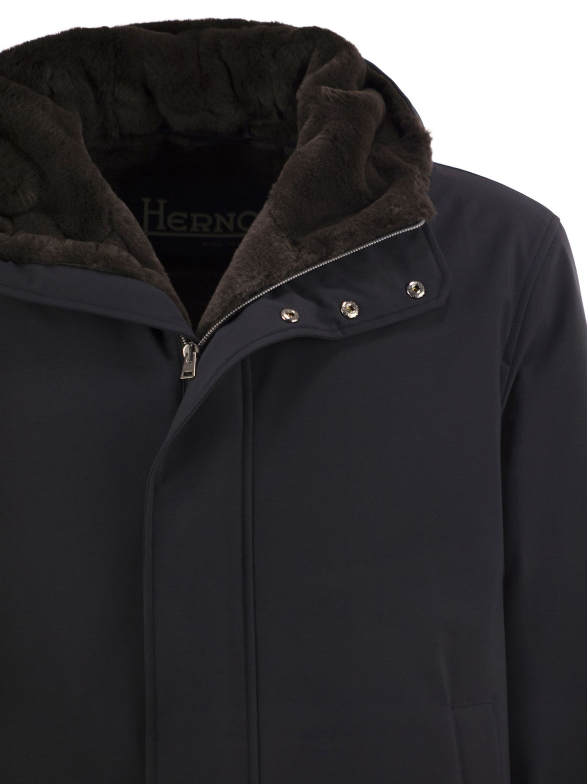 Herno Men Technical Hooded Coat