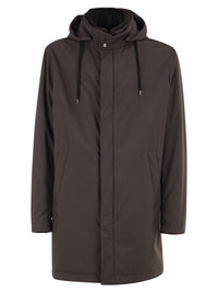 Herno Men Lightweight Stretch Technical Parka With Hood