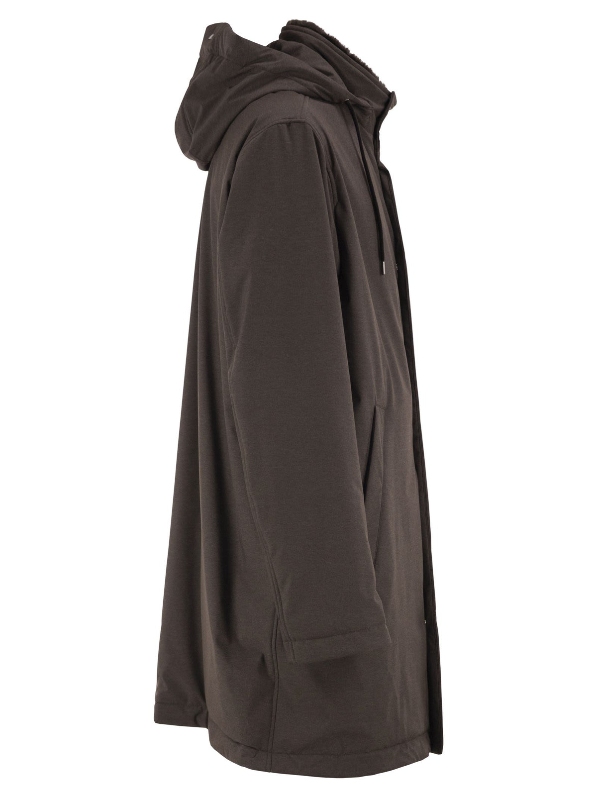 Herno Men Lightweight Stretch Technical Parka With Hood
