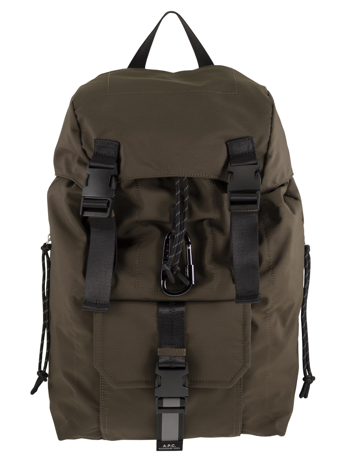 A.P.C. Men Nylon Backpack With Buckles And Pockets