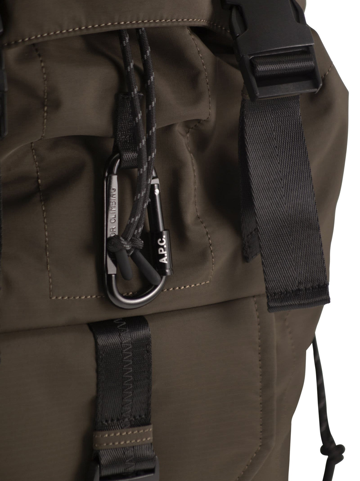 A.P.C. Men Nylon Backpack With Buckles And Pockets