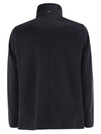 Herno Men Double-Breasted Jacket In Wool-Effect Fabric With High Collar