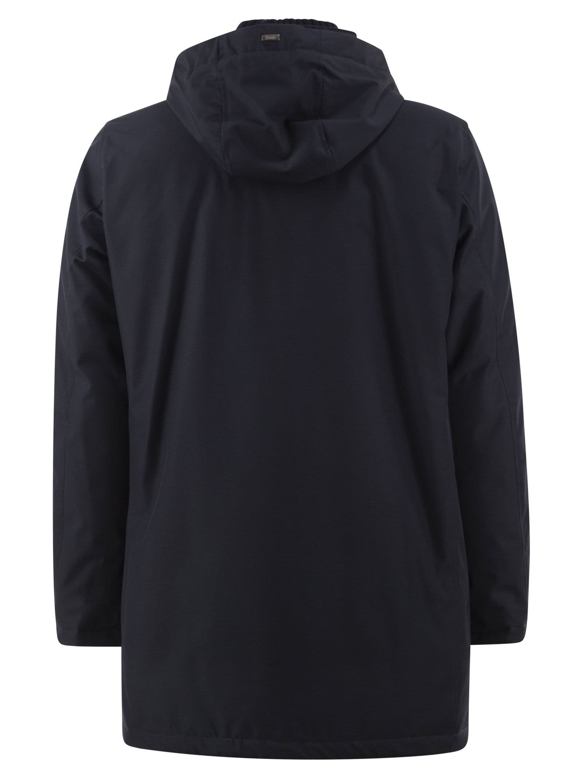 Herno Men Hooded Parka With Knitted Inner Collar