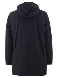 Herno Men Hooded Parka With Knitted Inner Collar