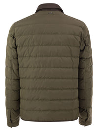 Herno Men Quilted Down Jacket With Shirt Collar