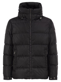Herno Men Padded Down Jacket With High Collar And Integrated Hood