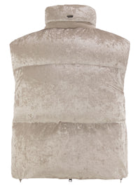 Herno Women Velvet-Effect Padded Gilet