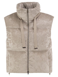 Herno Women Velvet-Effect Padded Gilet