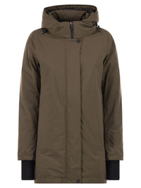 Herno Women A-Shaped Down Jacket With Hood, 2 Layers