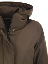 Herno Women A-Shaped Down Jacket With Hood, 2 Layers