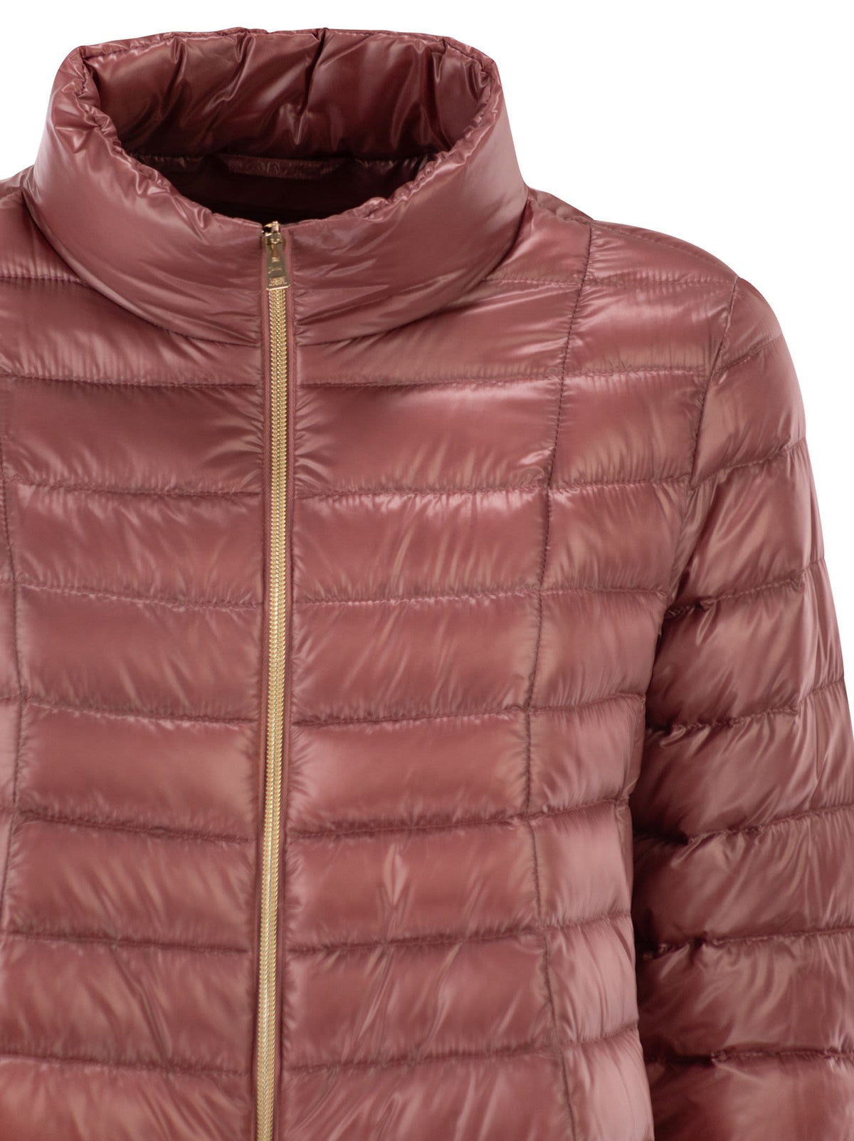 Herno Women Ultra-Light Satin Down Jacket With Flared Back
