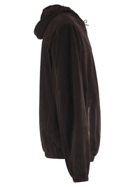 Herno Men Suede Goatskin Hooded Jacket